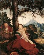 BALDUNG GRIEN, Hans Rest on the Flight to Egypt Germany oil painting artist